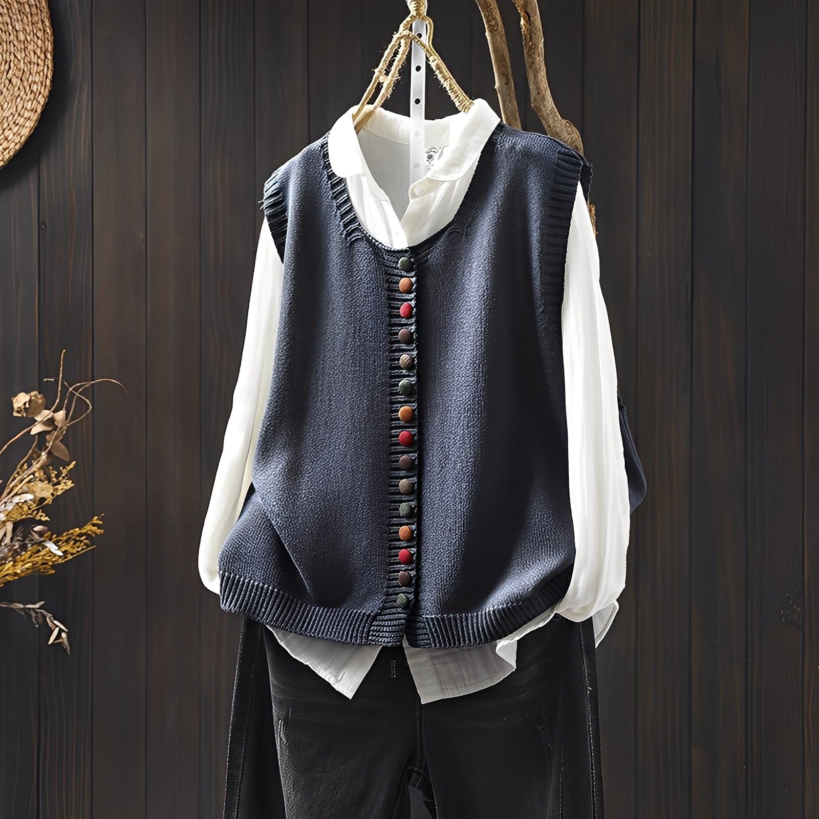 Maria – bezrękawnik dzianinowy