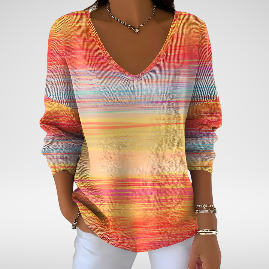 Maria – kolorowy sweter damski