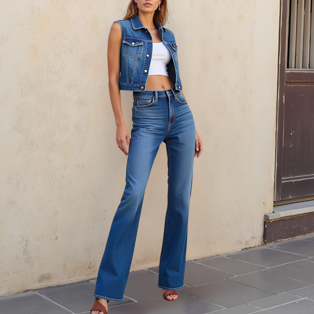 Maria – rozszerzone dżinsy z wysokim stanem